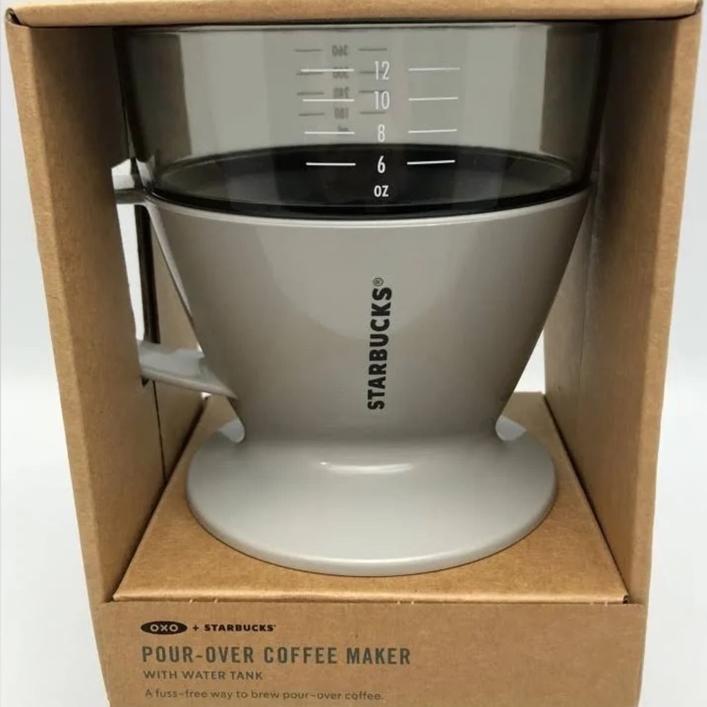 Oxo + Starbucks White and Green Pour-Over Coffee Dripper